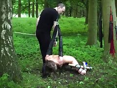 SubspaceLand video 'Rough outdoor bondage sex with skinny teen slave'